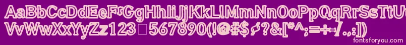 Weitere Informationen zur GubbrГ¶ra-Schriftart GubbrГ¶ra-Schriftart – Rosa Schriften auf violettem Hintergrund