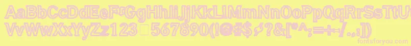 GubbrГ¶ra Font – Pink Fonts on Yellow Background