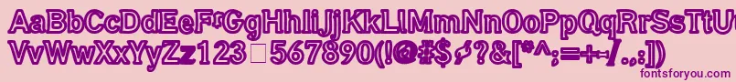 Weitere Informationen zur GubbrГ¶ra-Schriftart GubbrГ¶ra-Schriftart – Violette Schriften auf rosa Hintergrund