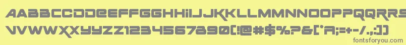 Spacerangerbold Font – Gray Fonts on Yellow Background