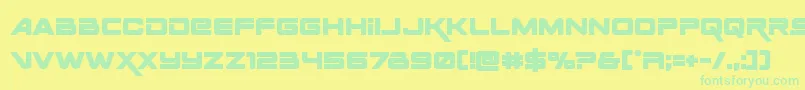 Spacerangerbold Font – Green Fonts on Yellow Background