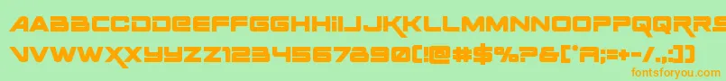 Spacerangerbold Font – Orange Fonts on Green Background