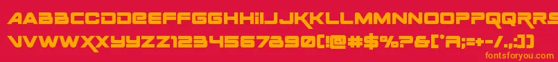 Spacerangerbold Font – Orange Fonts on Red Background