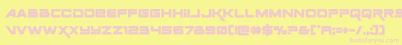 Spacerangerbold Font – Pink Fonts on Yellow Background