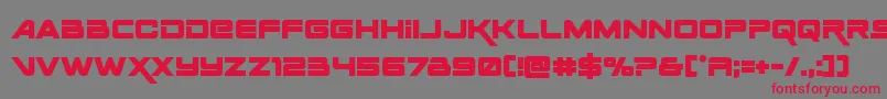 Spacerangerbold Font – Red Fonts on Gray Background