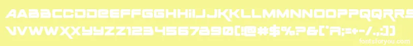 Spacerangerbold Font – White Fonts on Yellow Background