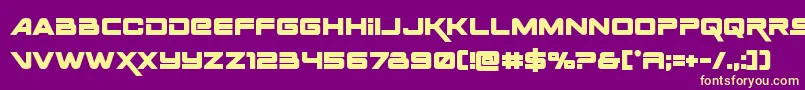 Spacerangerbold Font – Yellow Fonts on Purple Background