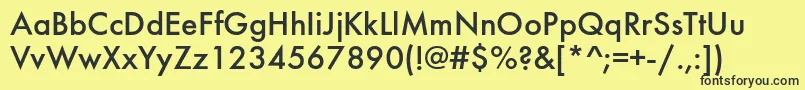 FuturisgttNormal Font – Black Fonts on Yellow Background