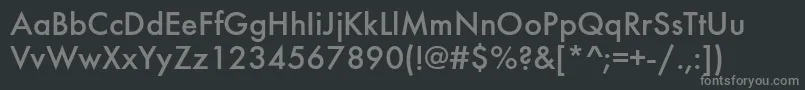 FuturisgttNormal Font – Gray Fonts on Black Background