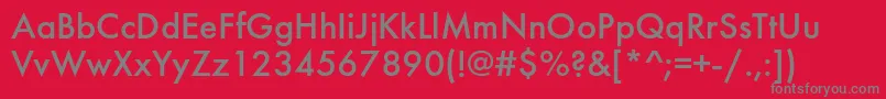 FuturisgttNormal Font – Gray Fonts on Red Background