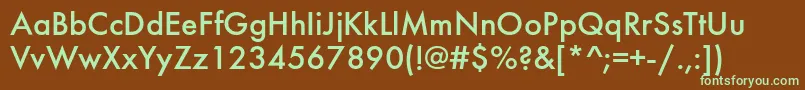 FuturisgttNormal Font – Green Fonts on Brown Background