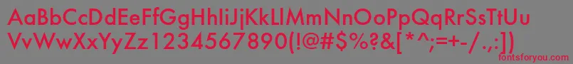 FuturisgttNormal Font – Red Fonts on Gray Background