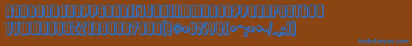 Czcionka Velvenda ffy – niebieskie czcionki na brązowym tle