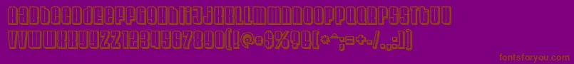 フォントVelvenda ffy – 紫色の背景に茶色のフォント