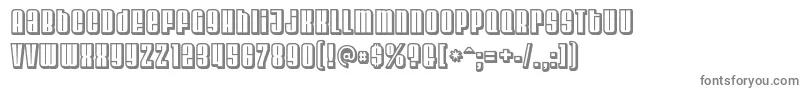 Velvenda ffy-fontti – harmaat kirjasimet valkoisella taustalla