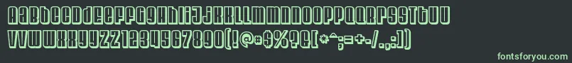 Velvenda ffy Font – Green Fonts on Black Background