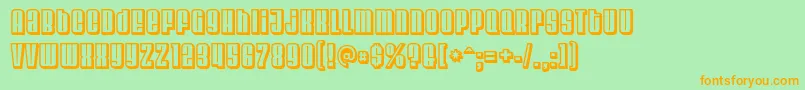 Velvenda ffy-Schriftart – Orangefarbene Schriften auf grünem Hintergrund