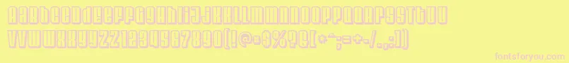 Velvenda ffy Font – Pink Fonts on Yellow Background
