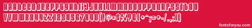 フォントVelvenda ffy – 赤い背景に白い文字