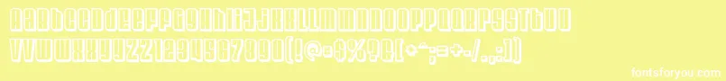フォントVelvenda ffy – 黄色い背景に白い文字