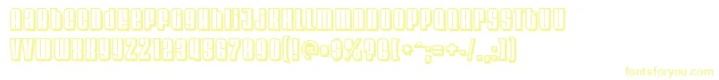 Velvenda ffy-Schriftart – Gelbe Schriften auf weißem Hintergrund