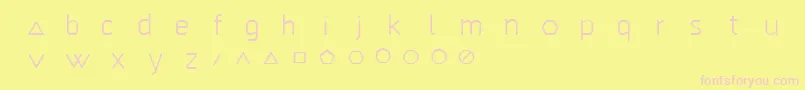 Geogram Font – Pink Fonts on Yellow Background