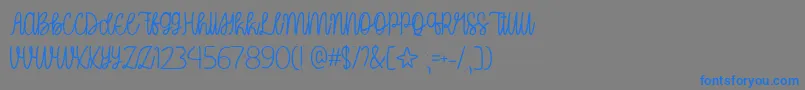 OhMyItsJulyTtf Font – Blue Fonts on Gray Background