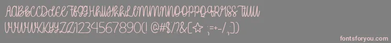 OhMyItsJulyTtf Font – Pink Fonts on Gray Background