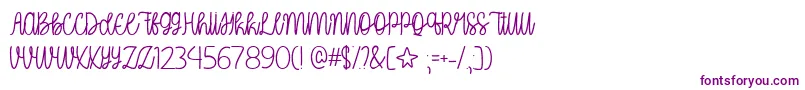OhMyItsJulyTtf Font – Purple Fonts on White Background