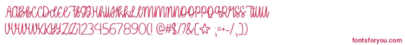 OhMyItsJulyTtf Font – Red Fonts on White Background