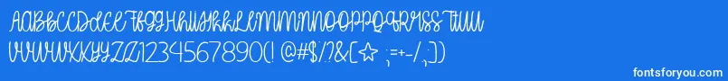 OhMyItsJulyTtf Font – White Fonts on Blue Background