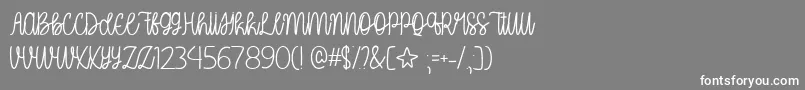 OhMyItsJulyTtf Font – White Fonts on Gray Background