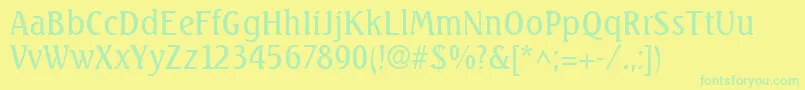 SeagulllhRegular Font – Green Fonts on Yellow Background