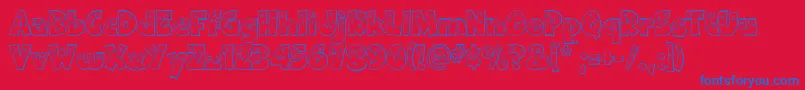 Twinkle Font – Blue Fonts on Red Background