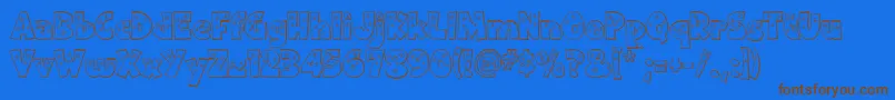 Czcionka Twinkle – brązowe czcionki na niebieskim tle