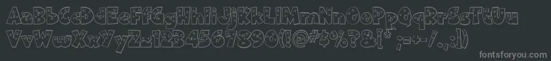 Twinkle Font – Gray Fonts on Black Background