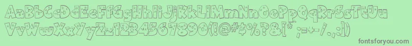 Twinkle Font – Gray Fonts on Green Background