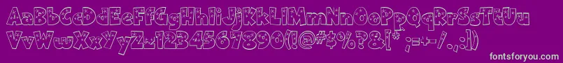 フォントTwinkle – 紫の背景に緑のフォント