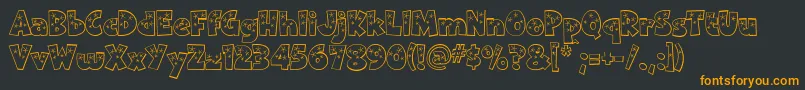 Шрифт Twinkle – оранжевые шрифты на чёрном фоне