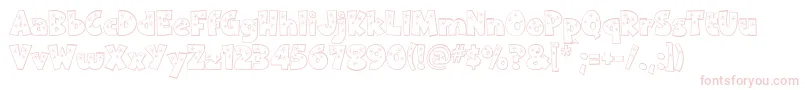 Twinkle-fontti – vaaleanpunaiset fontit valkoisella taustalla