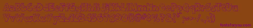 Twinkle Font – Purple Fonts on Brown Background