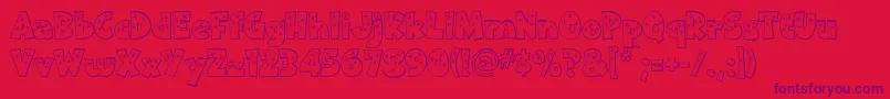 Twinkle Font – Purple Fonts on Red Background