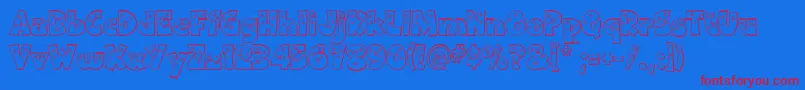 Twinkle-fontti – punaiset fontit sinisellä taustalla