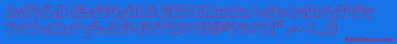 Twinkle-Schriftart – Rote Schriften auf blauem Hintergrund