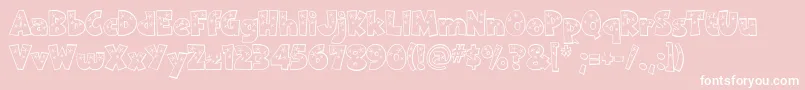 Twinkle Font – White Fonts on Pink Background