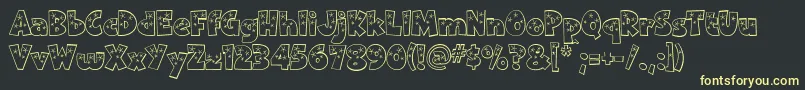 Twinkle Font – Yellow Fonts on Black Background