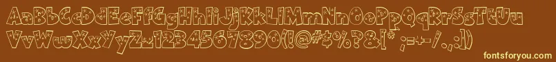 Twinkle Font – Yellow Fonts on Brown Background