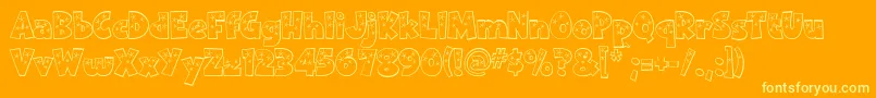フォントTwinkle – オレンジの背景に黄色の文字