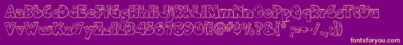 Twinkle-fontti – keltaiset fontit violetilla taustalla