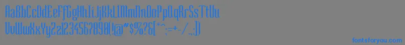 Fonte SoCondensed – fontes azuis em um fundo cinza